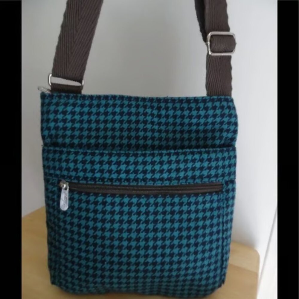 Thirty-ONe Organizing shoulder bag crossbody - Teal Houndstooth